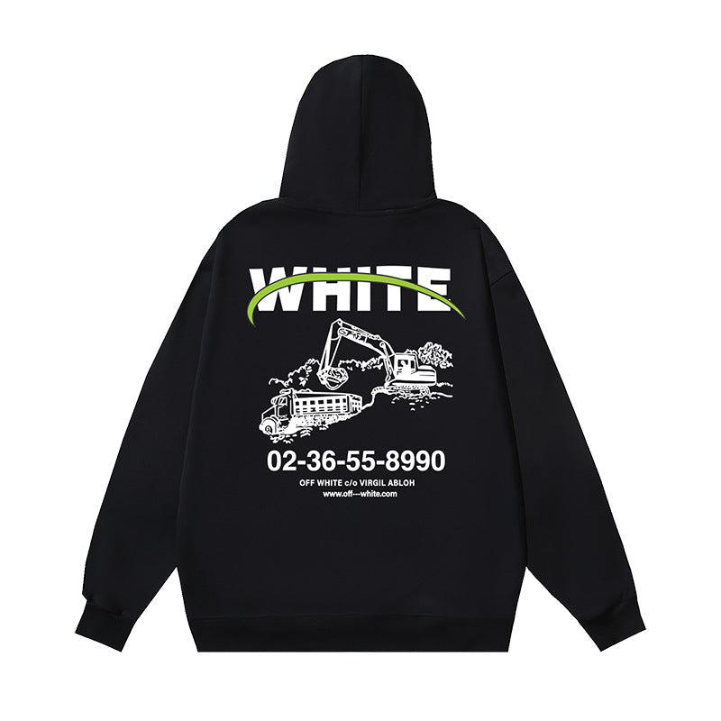 OFF Oversized Pullover Hoodie Light Luxury Station