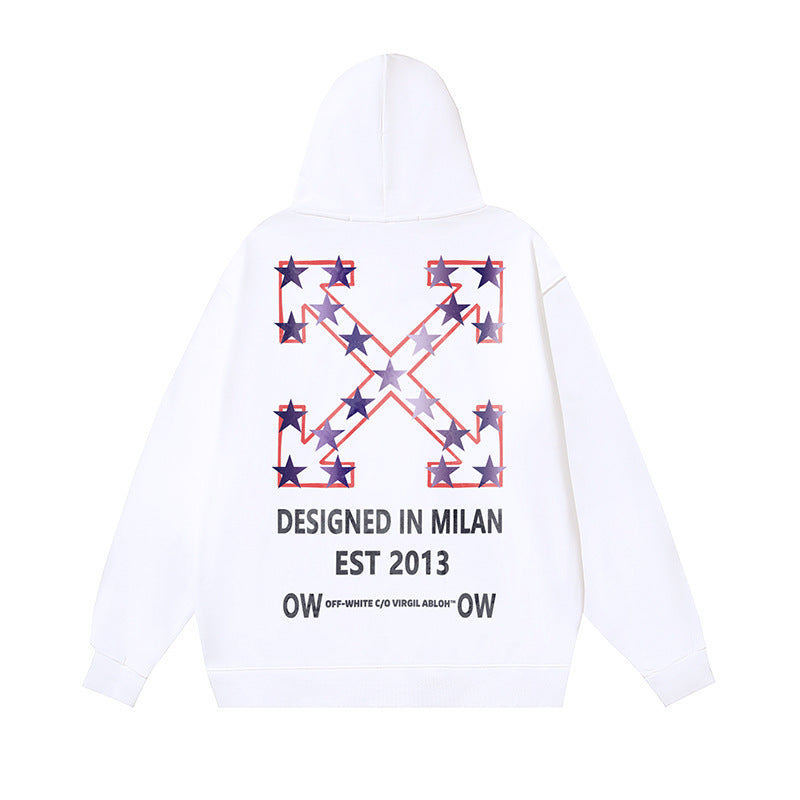 OFF Oversized Pullover Hoodie Light Luxury Station