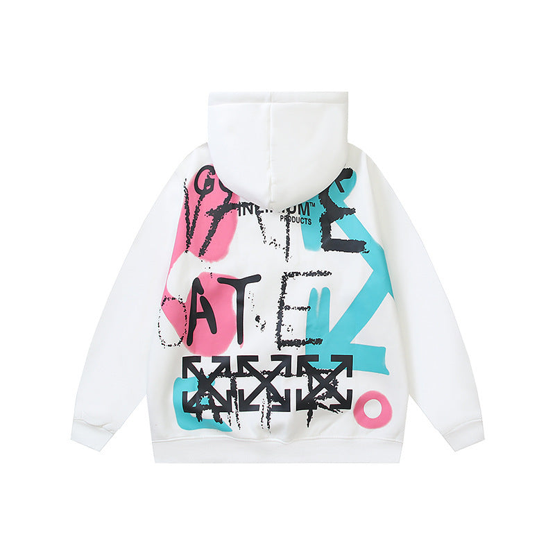 OFF Oversized Pullover Hoodie Light Luxury Station
