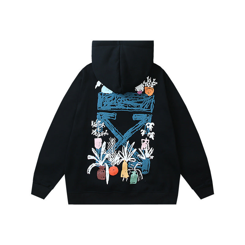 OFF Oversized Pullover Hoodie Light Luxury Station