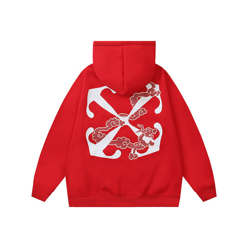 OFF Oversized Pullover Hoodie Light Luxury Station