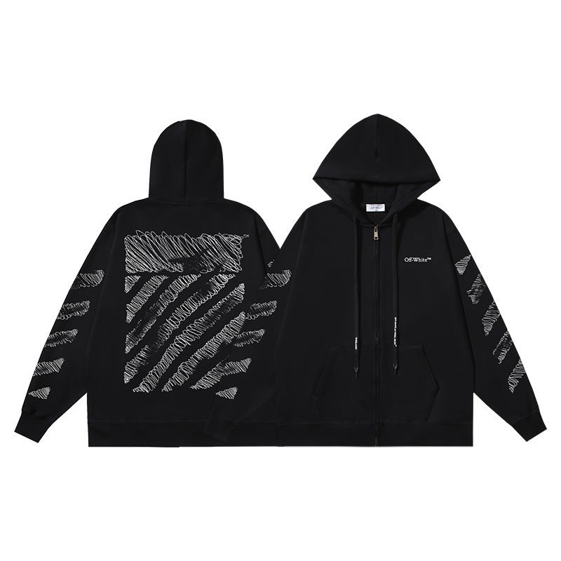 OFF Oversized Pullover Hoodie Light Luxury Station