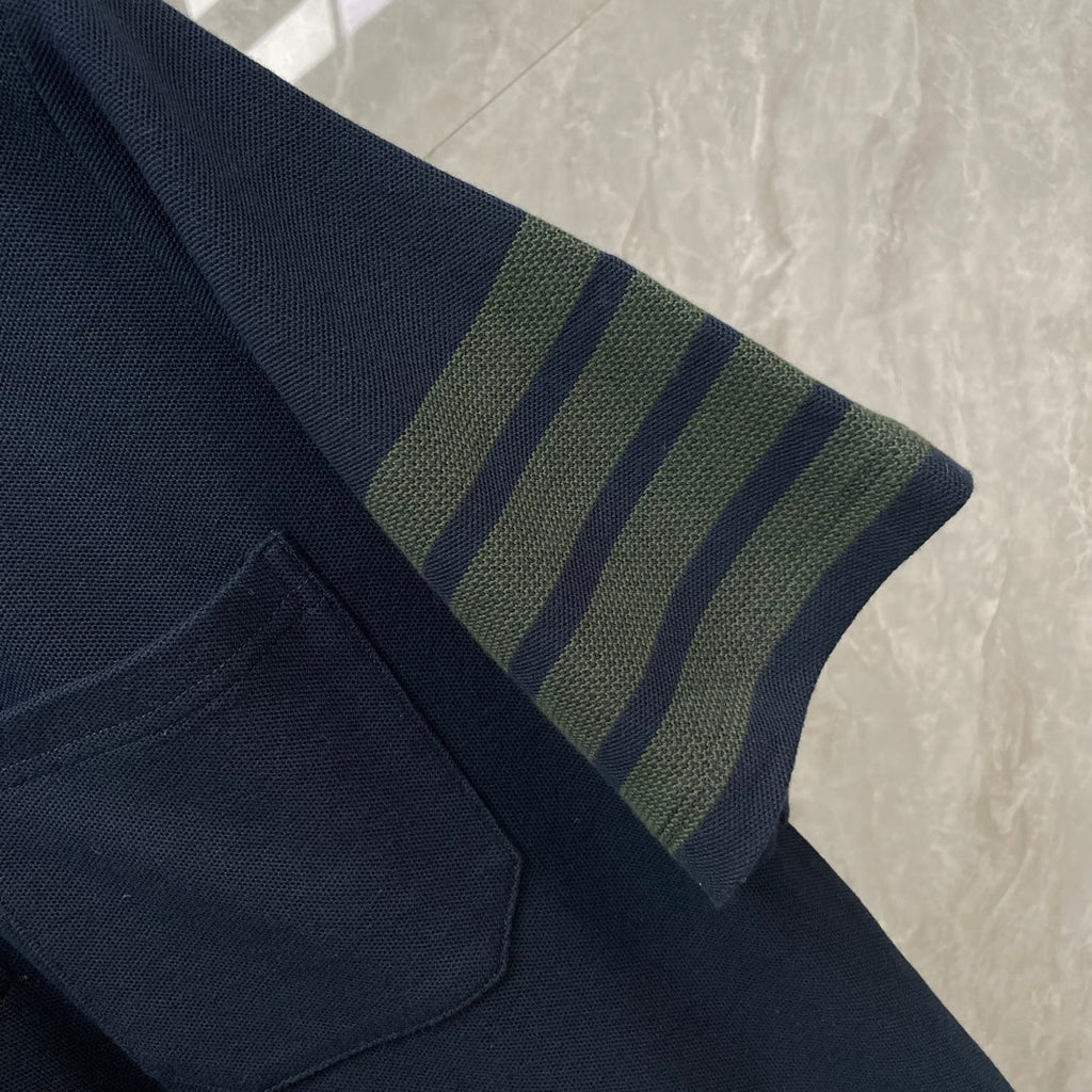 Men's Honeycomb Piqu¨¦ Lapel T-Shirt THOM TREND