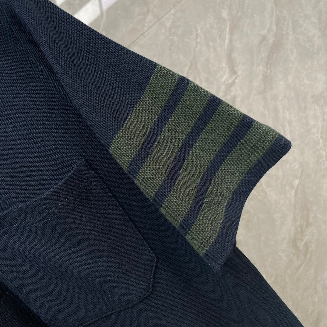 Men's Honeycomb Piqu¨¦ Lapel T-Shirt THOM TREND